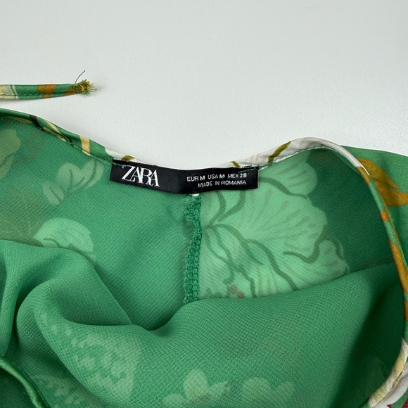 Zara Floral Midi Satin Slip Dress Fairy Bloomcore Blogger Glam Size M - Picture 4 of 12